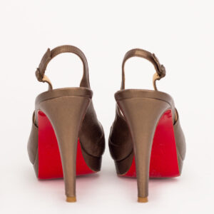 Sapato Peep Toe Louboutin Cobre Tam. 35,5