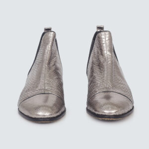 ⁠Bota Alexandre Birman Python Prata Tam. 38