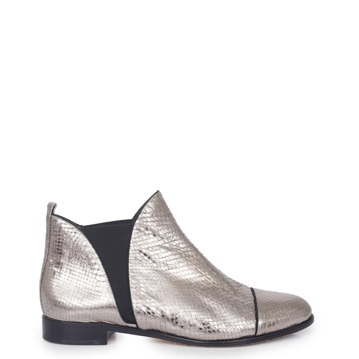 ⁠Bota Alexandre Birman Python Prata Tam. 38