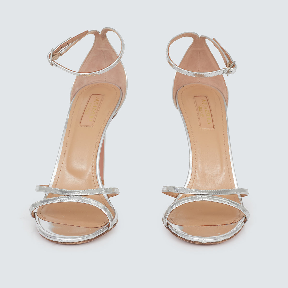Sandália Aquazzura Prata Tam.	35 Br