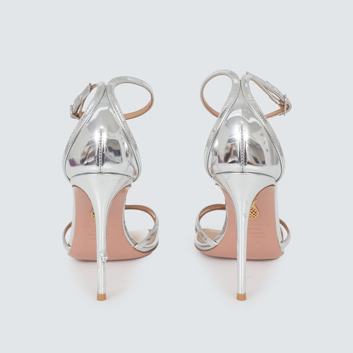 Sandália Aquazzura Prata Tam.	35 Br