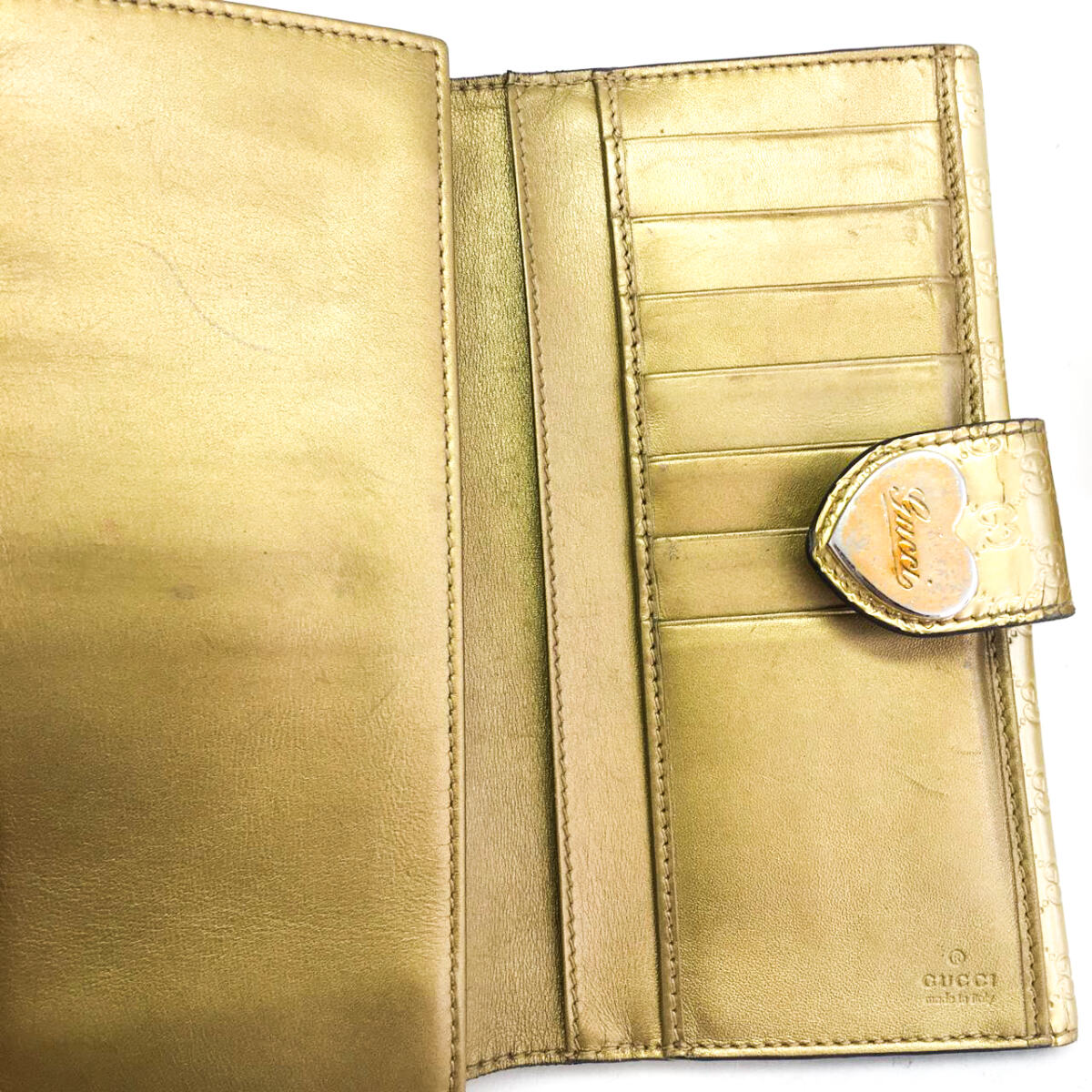 Carteira Gucci Dourada Monogram