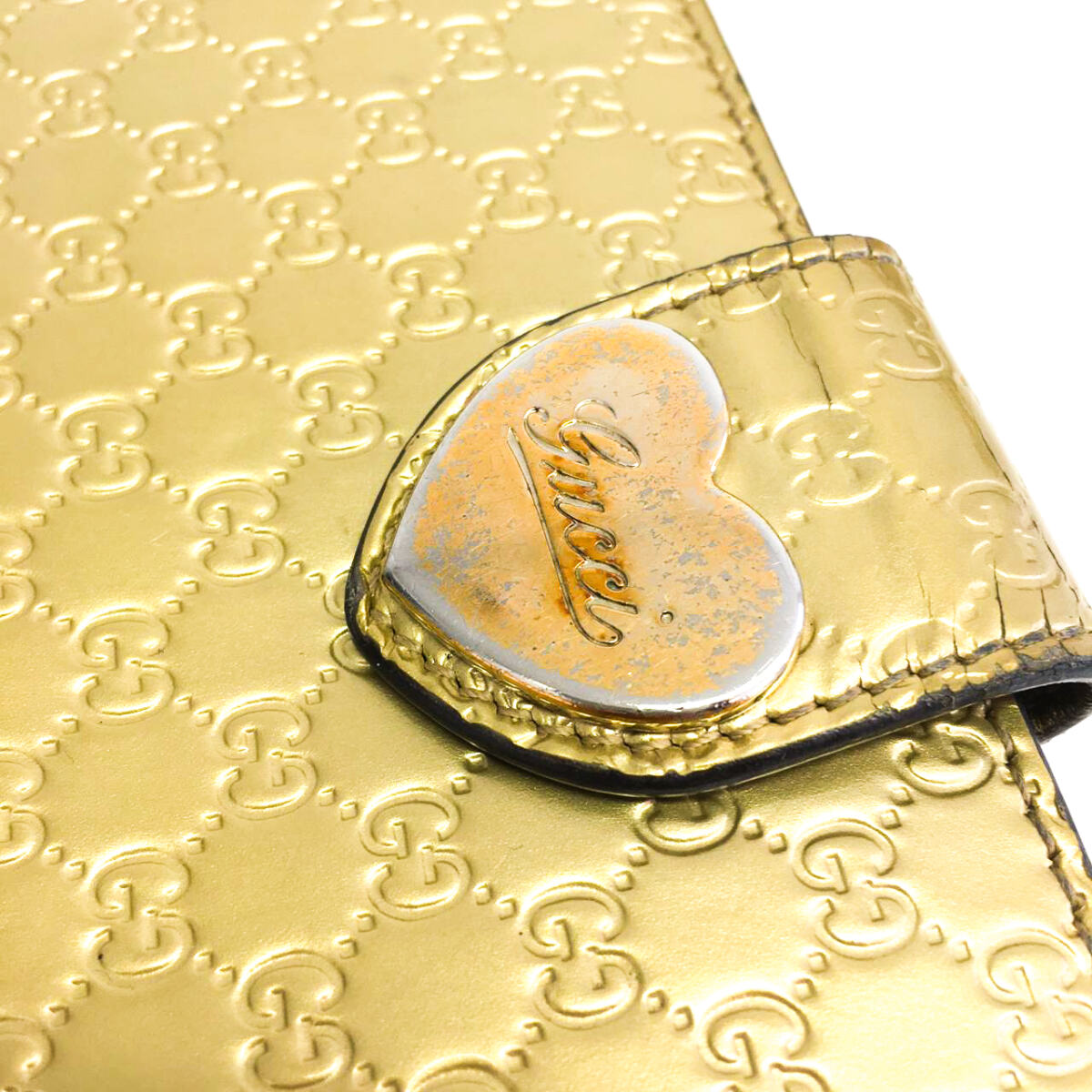 Carteira Gucci Dourada Monogram