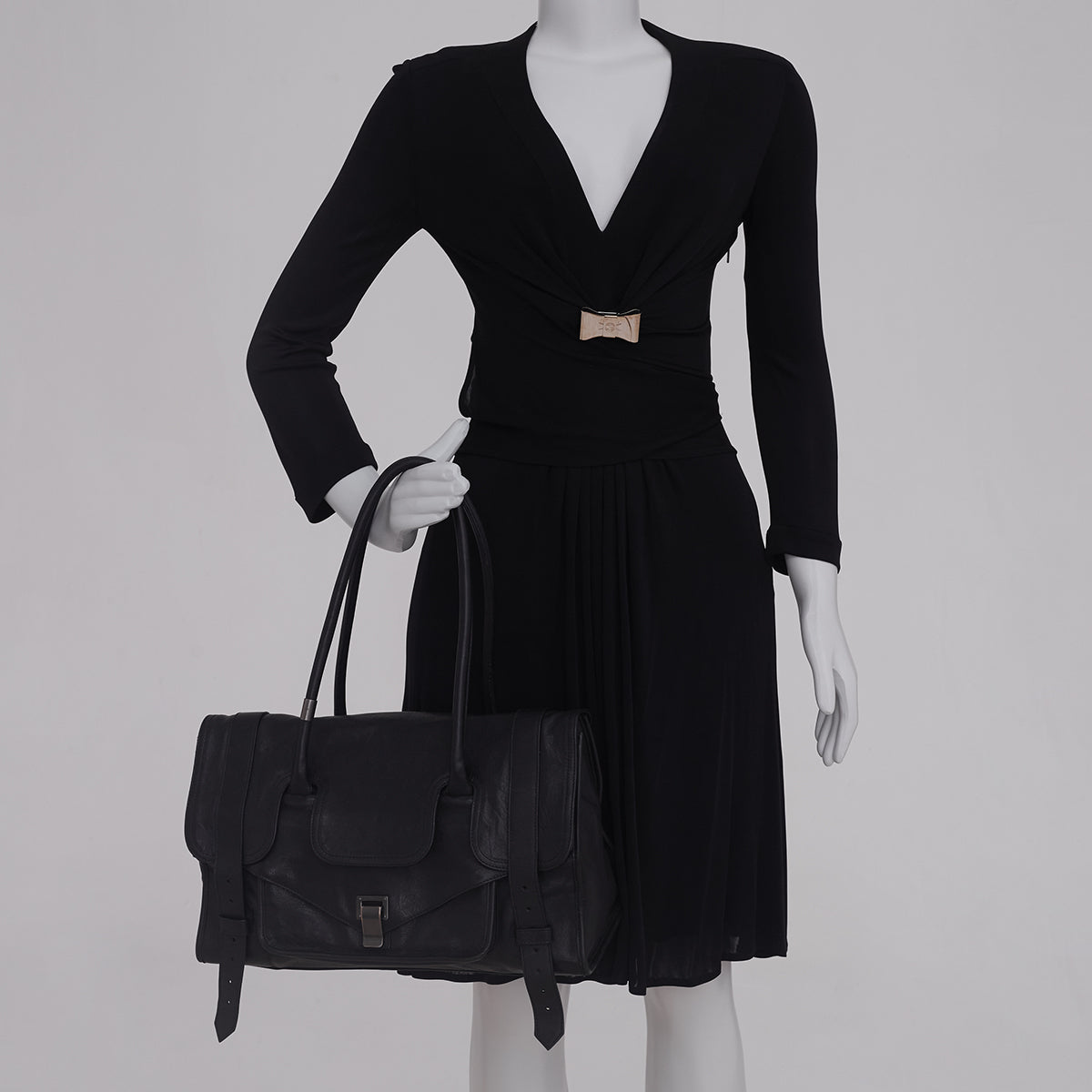 Bolsa Proenza Schouler Couro Preto Grande