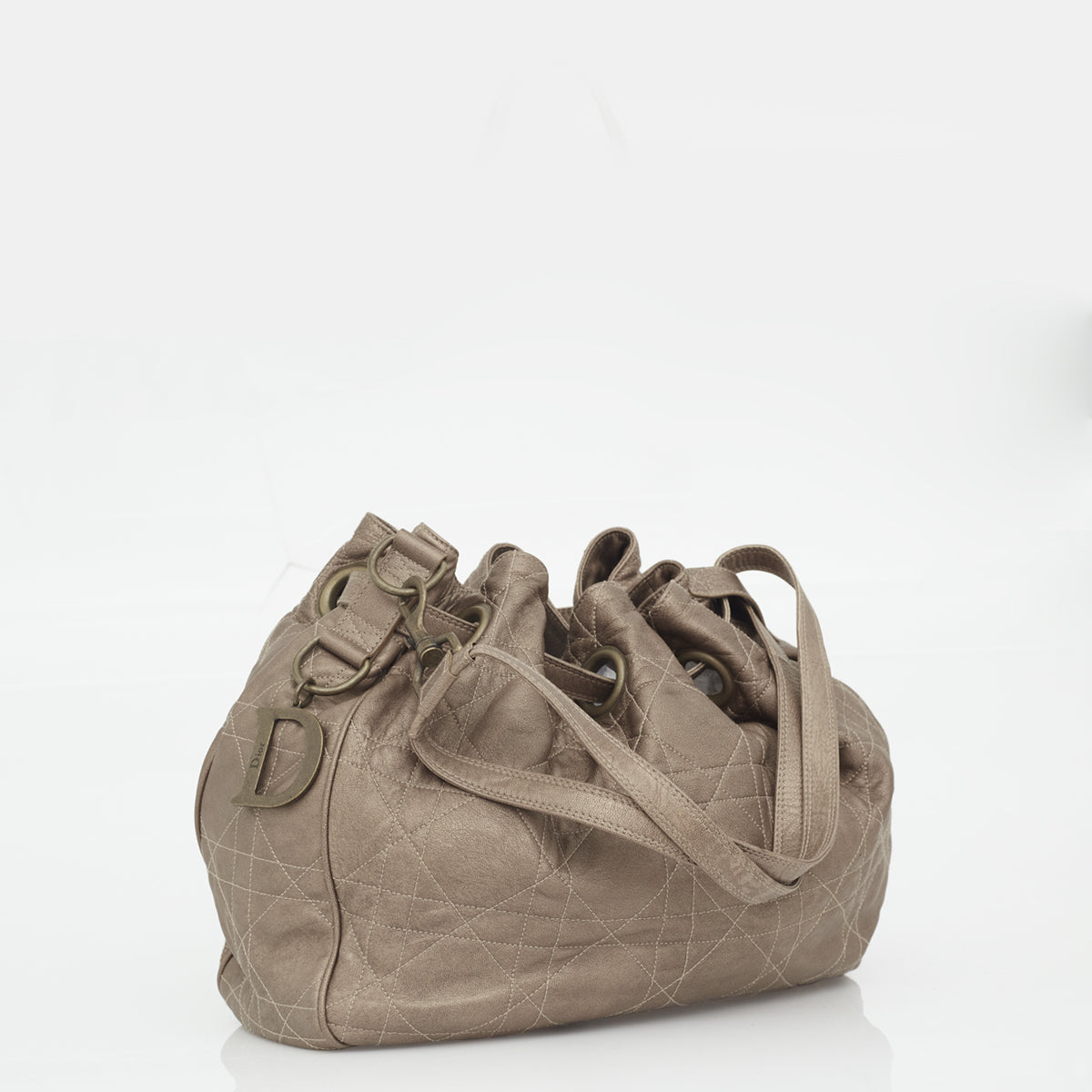 Bolsa Christian Dior Matelassê Bronze Grande