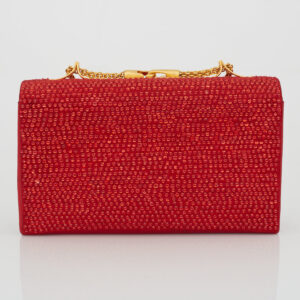 Bolsa Valentino Strass Vermelho Tam. Médio