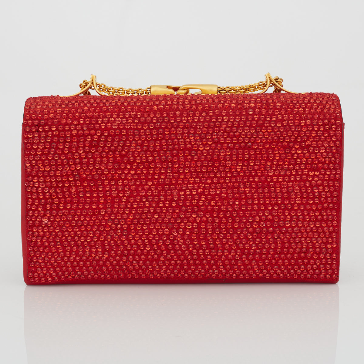 Bolsa Valentino Strass Vermelho Tam. Médio