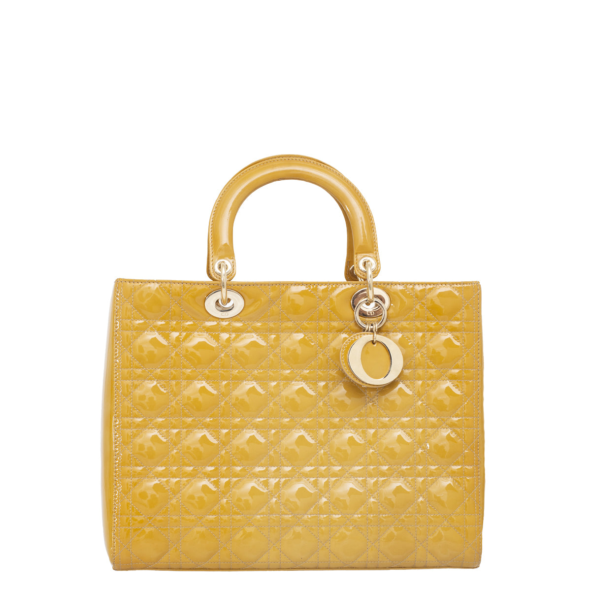 Bolsa Christian Dior Lady Dior Verniz Grande