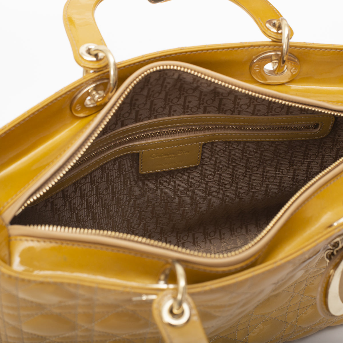 Bolsa Christian Dior Lady Dior Verniz Grande