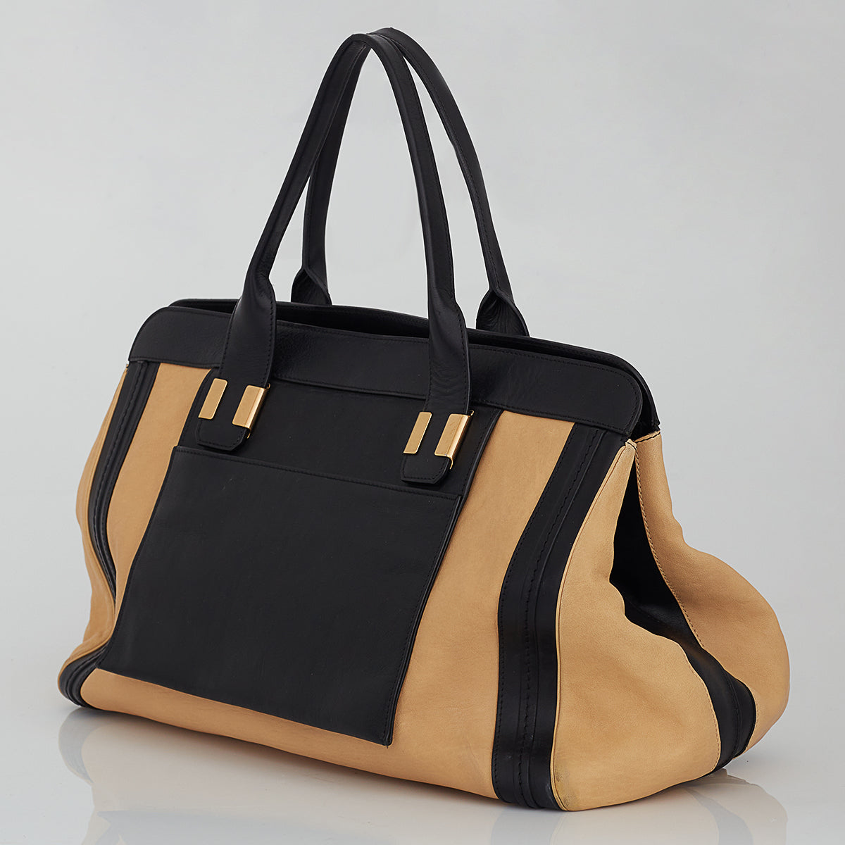 Bolsa Chloé Bicolor Preto e Bege Grande