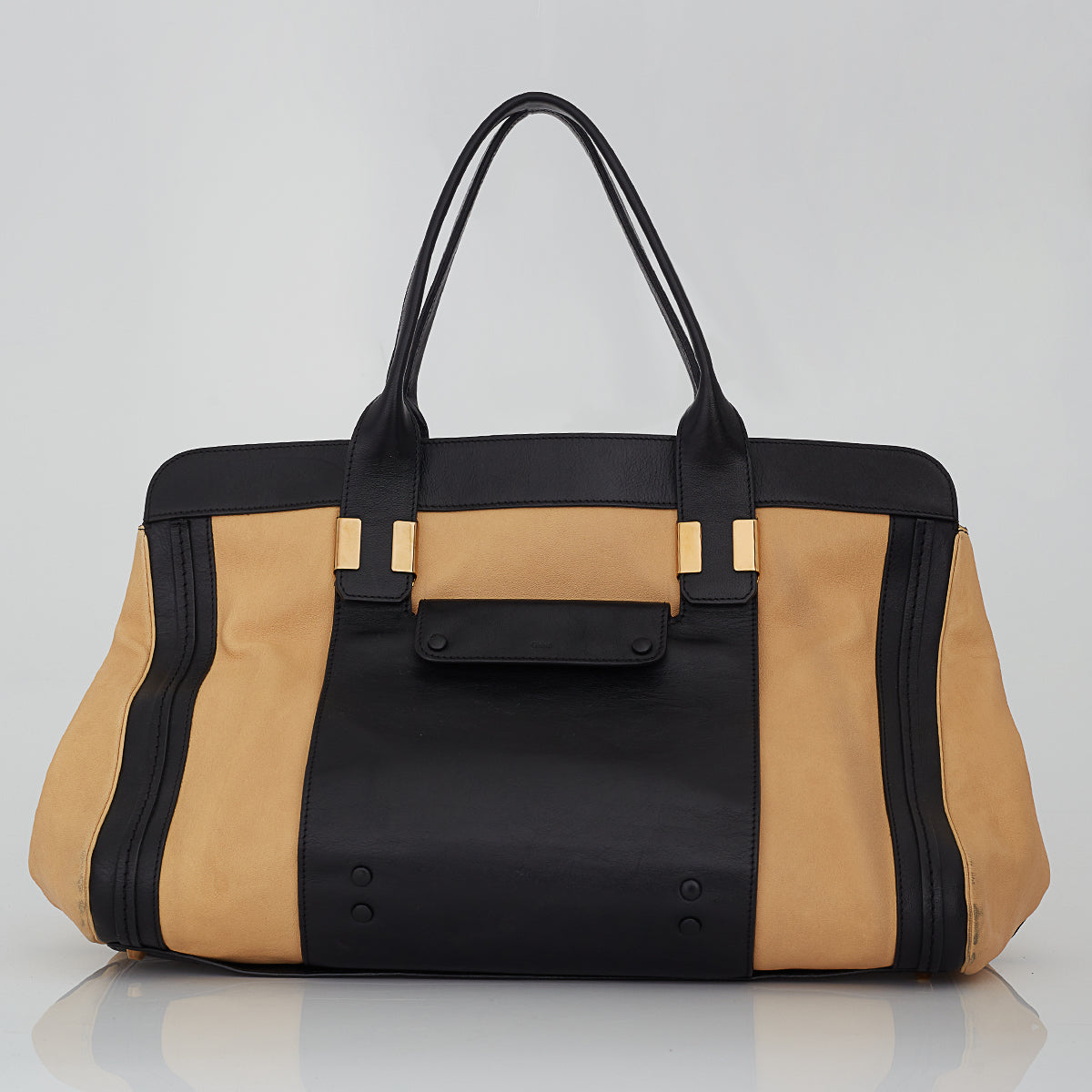 Bolsa Chloé Bicolor Preto e Bege Grande