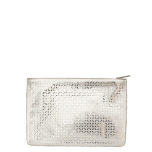 Clutch Alaia Prateada Recorte de Laser