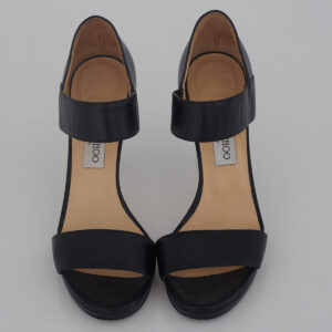 Sandália Jimmy Choo Couro Preto Tam. 39