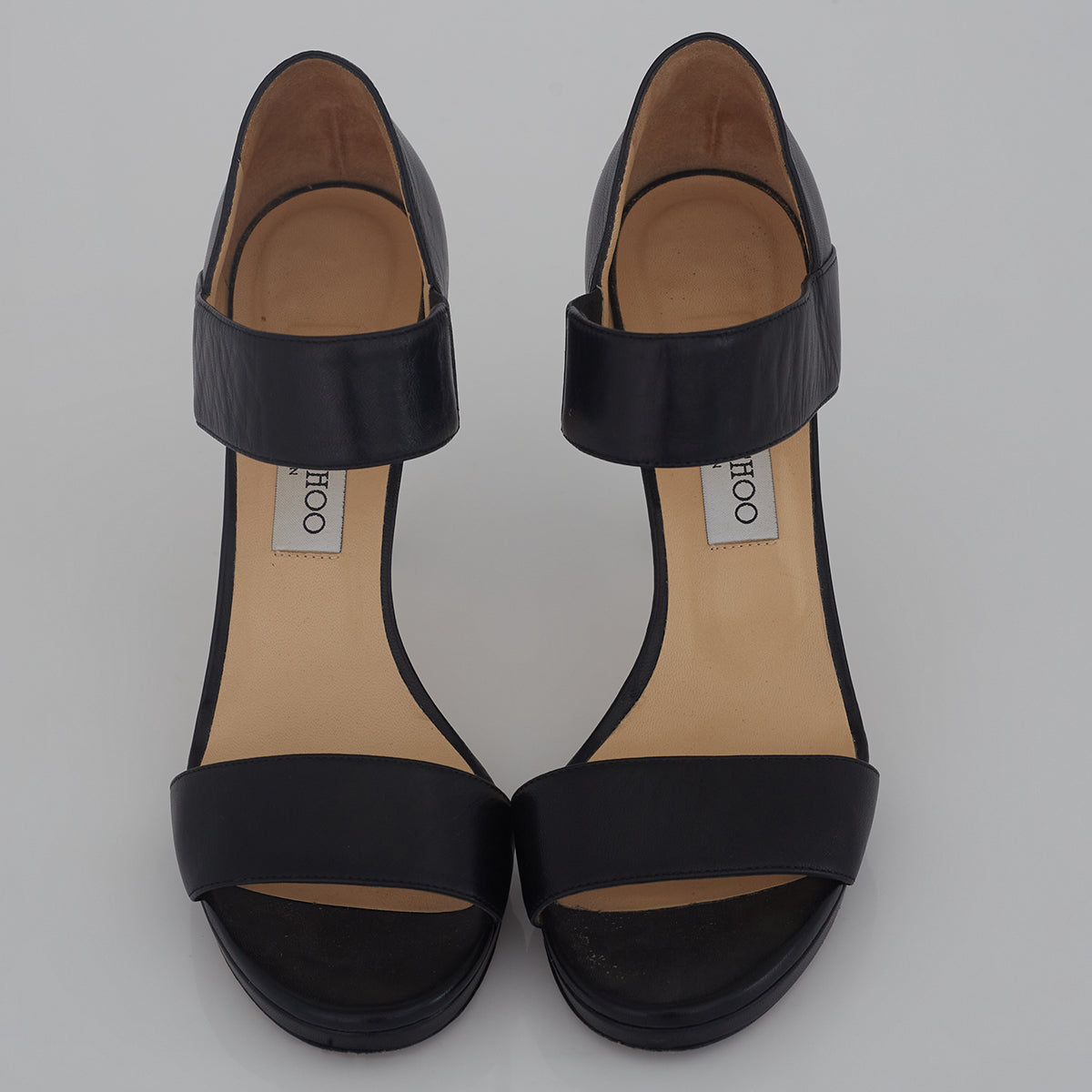 Sandália Jimmy Choo Couro Preto Tam. 39