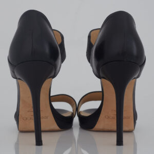 Sandália Jimmy Choo Couro Preto Tam. 39