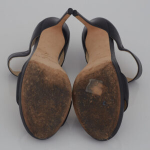 Sandália Jimmy Choo Couro Preto Tam. 39