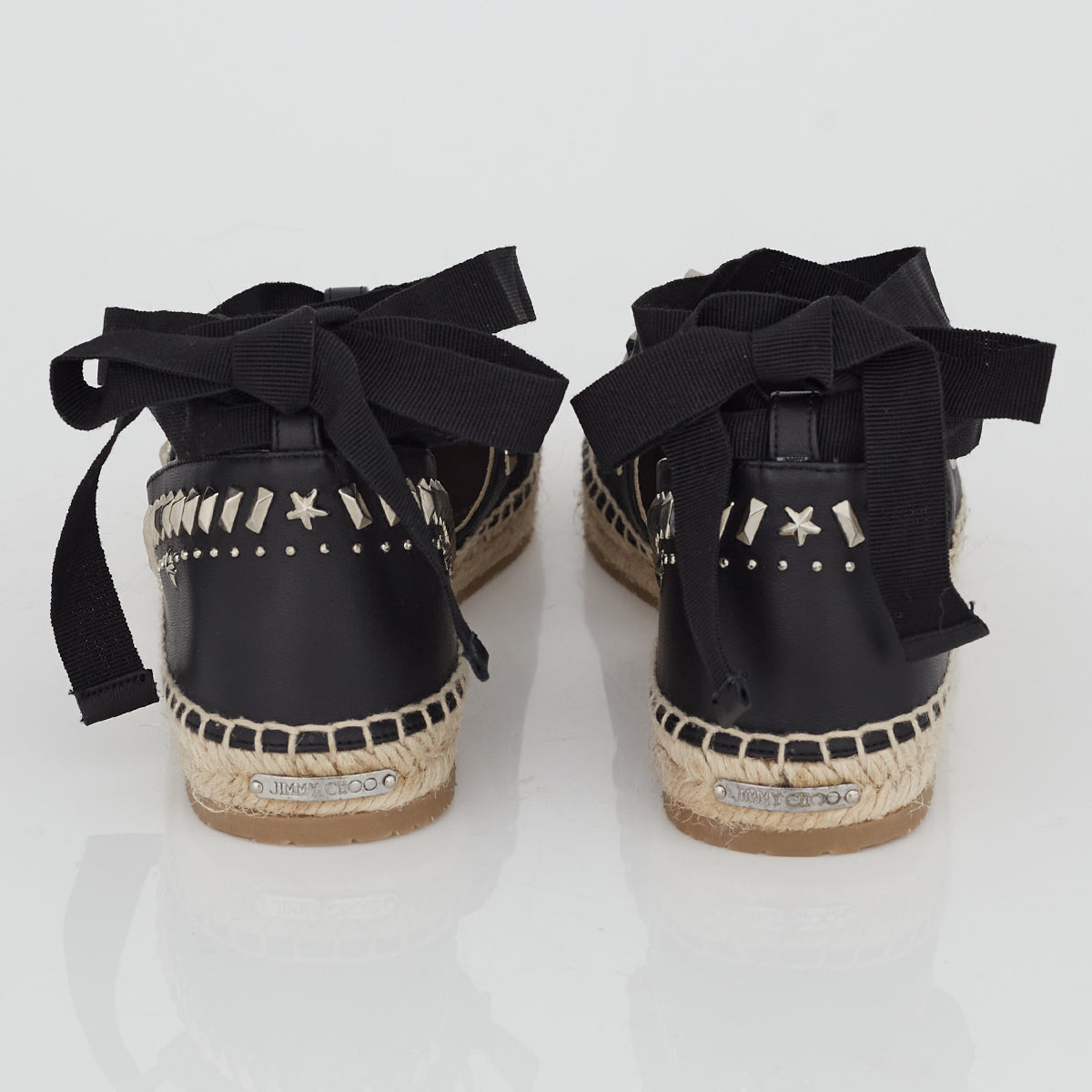 Espadrille Jimmy Choo Couro Preto Tam. 39