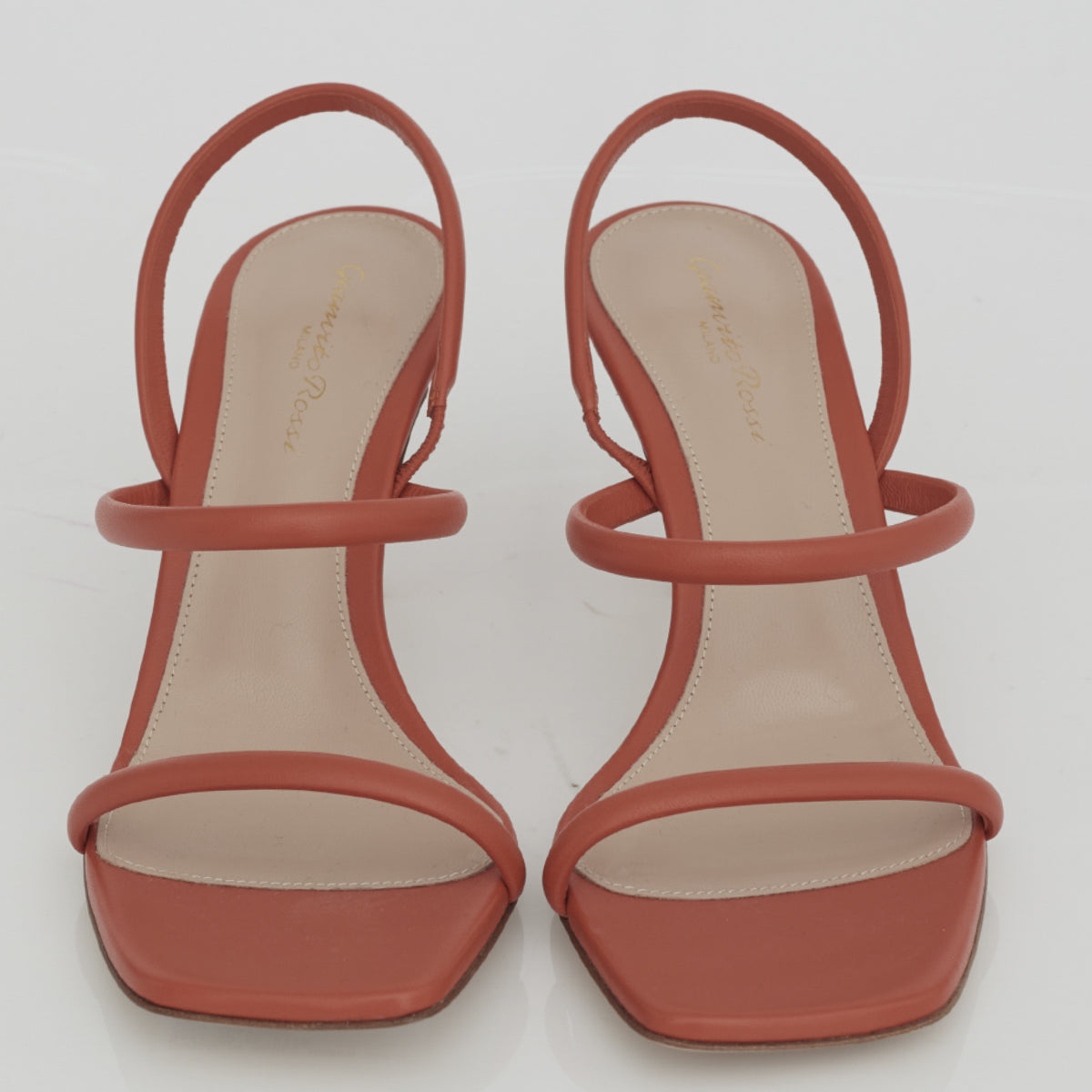 Sandália Gianvito Rossi Couro Laranja Tam. 38,5