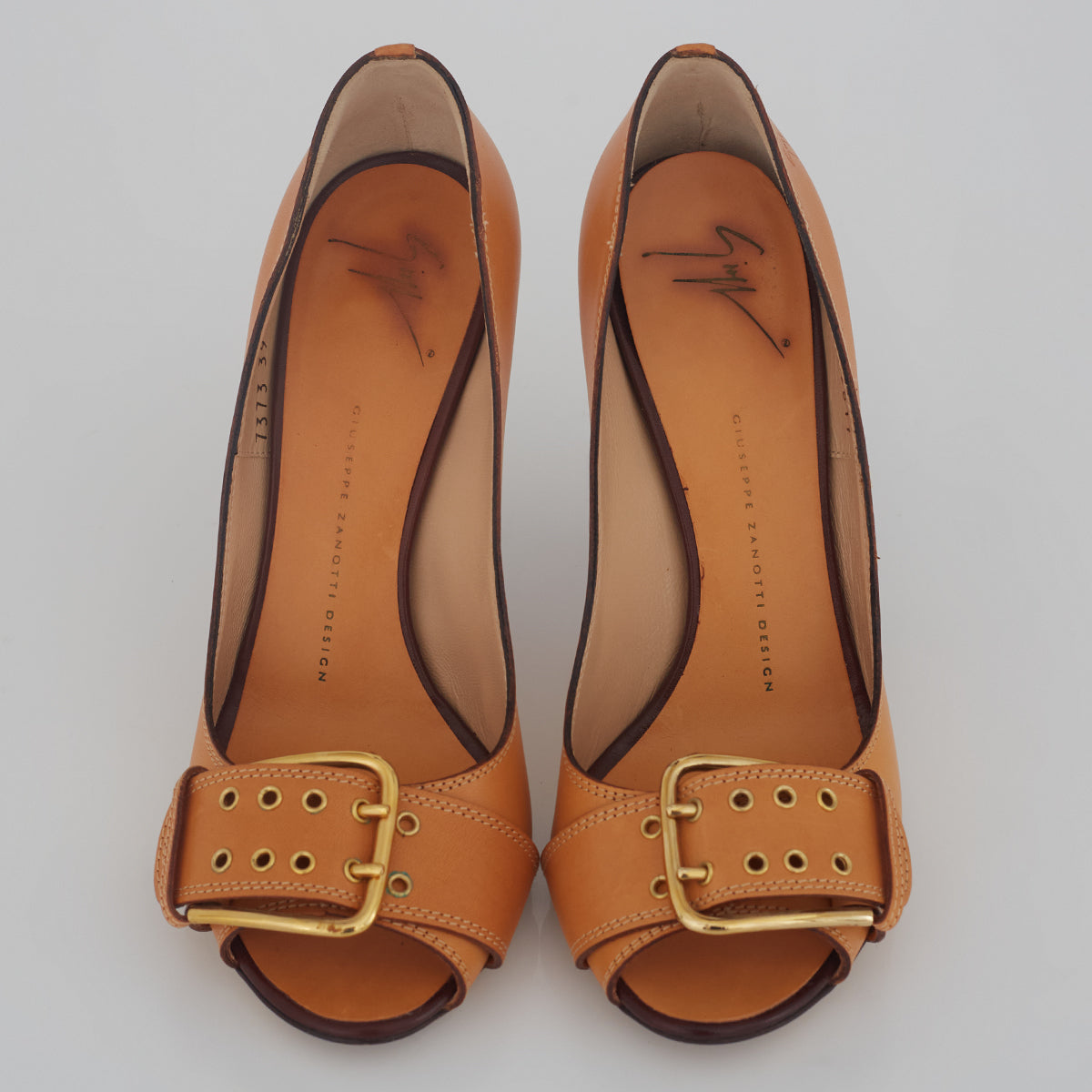 Peep Toe Giuseppe Zanotti Design Caramelo Tam. 39