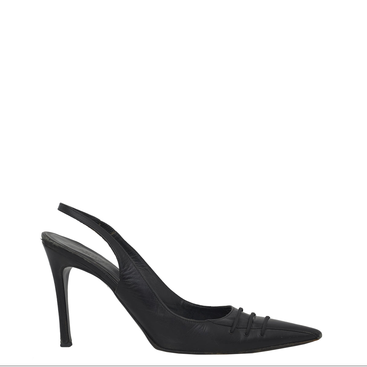 Scarpin Christian Louboutin Couro Preto Tam. 38,5