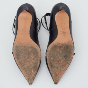 Scarpin Valentino Garavani Salto Baixo Preto e Bege Tam. 39,5
