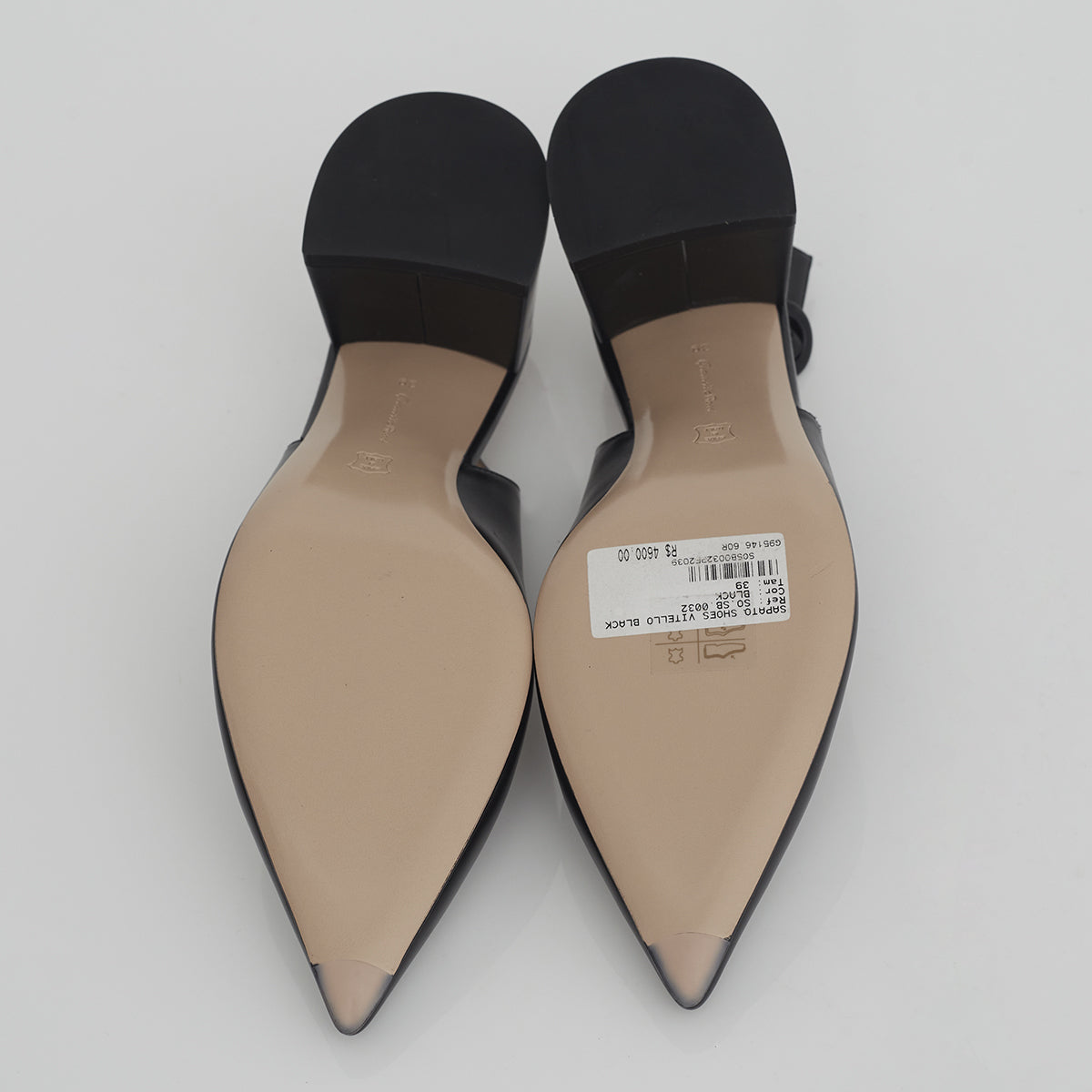 Sapato Gianvito Rossi Preto Salto Grosso Tam. 37 Br