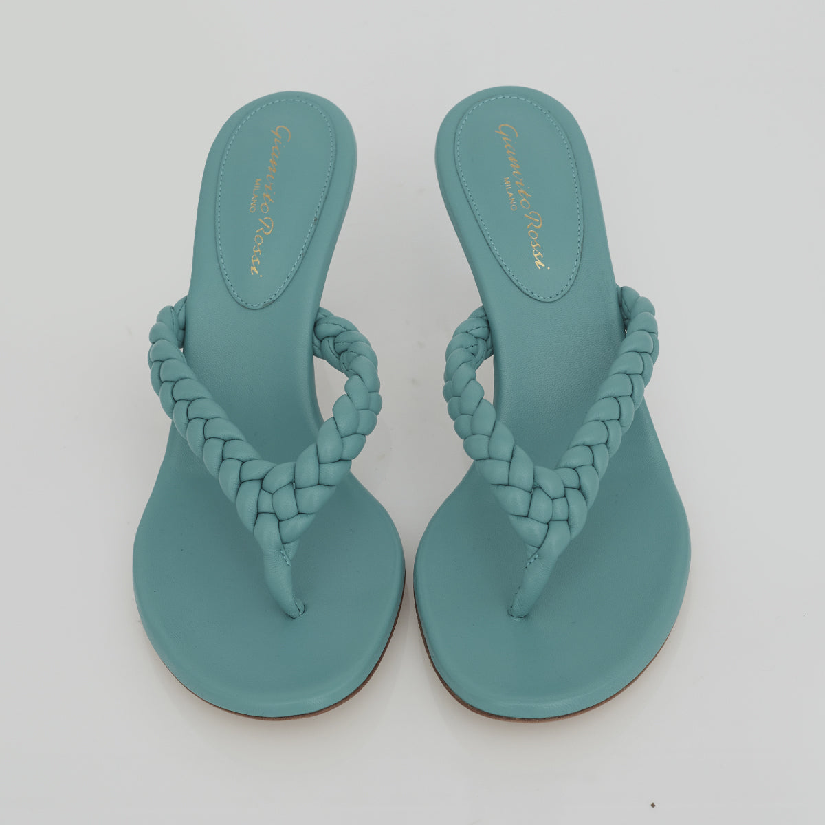 Sandália Gianvito Rossi Trançado Azul Tiffany Tam. 39