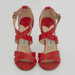 Sandália Jimmy Choo Verniz Coral. Tam. 36,5
