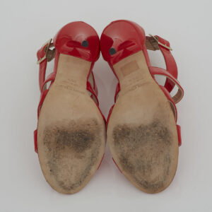Sandália Jimmy Choo Verniz Coral. Tam. 36,5