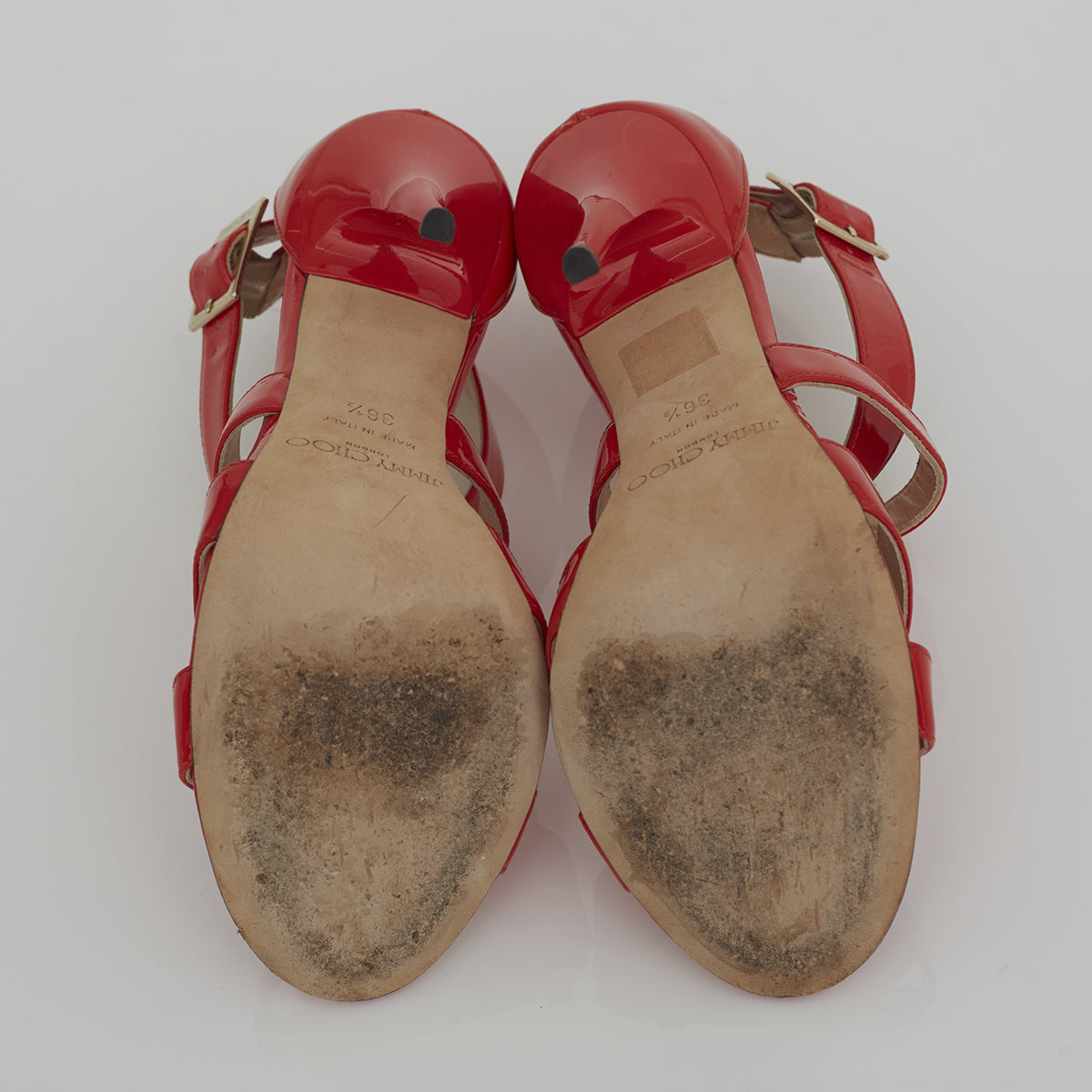 Sandália Jimmy Choo Verniz Coral. Tam. 36,5