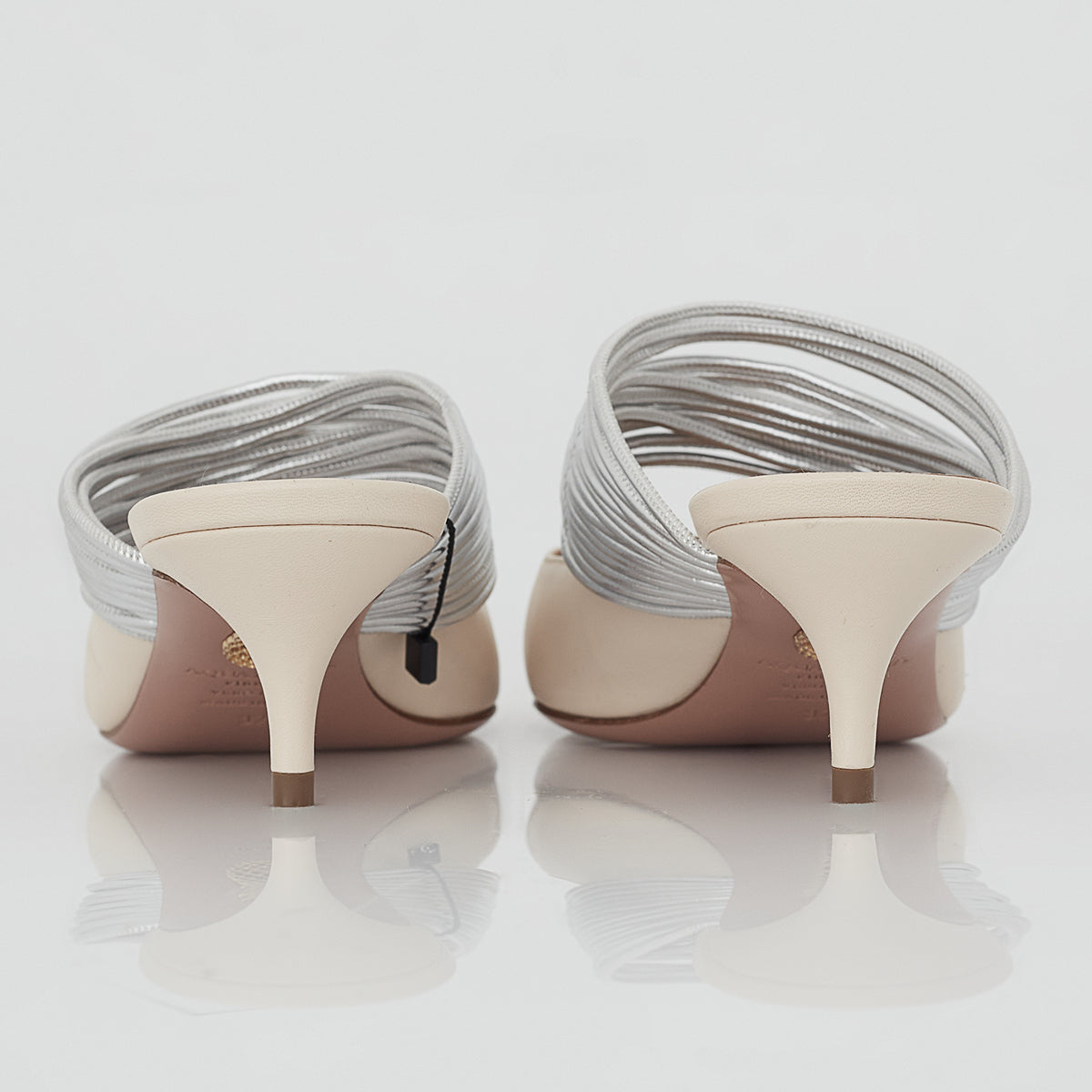 Mule Aquazzura Couro Nude Tam. 37
