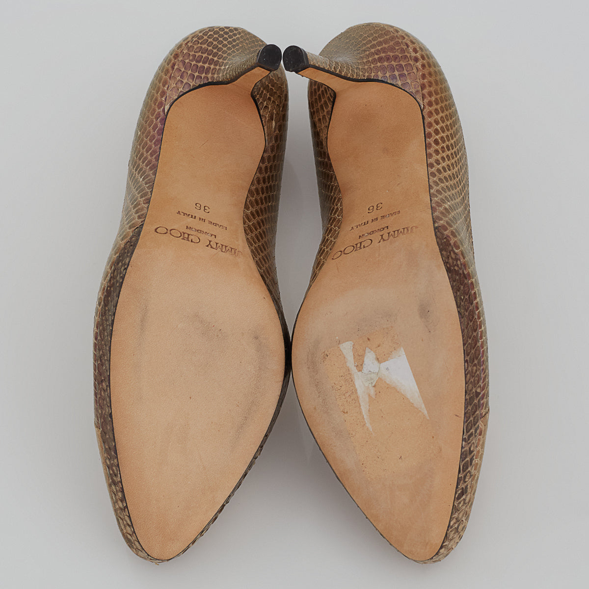 Sapato Jimmy Choo Couro Metalizado Tam. 36