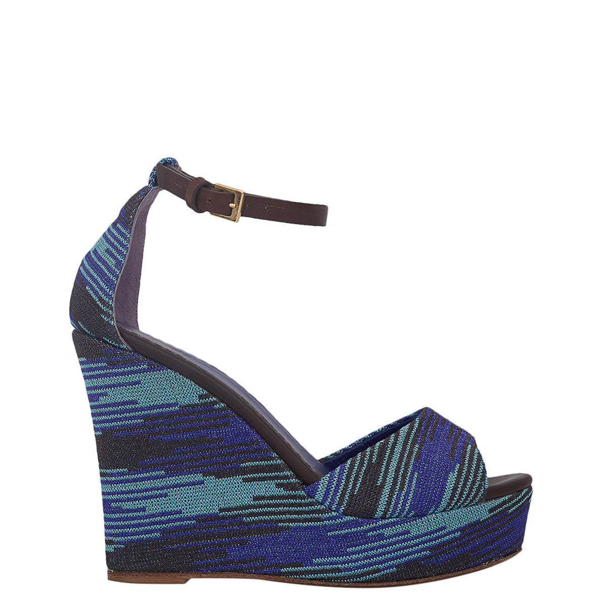 Sandália Missoni Anabela Azul Tam. 38