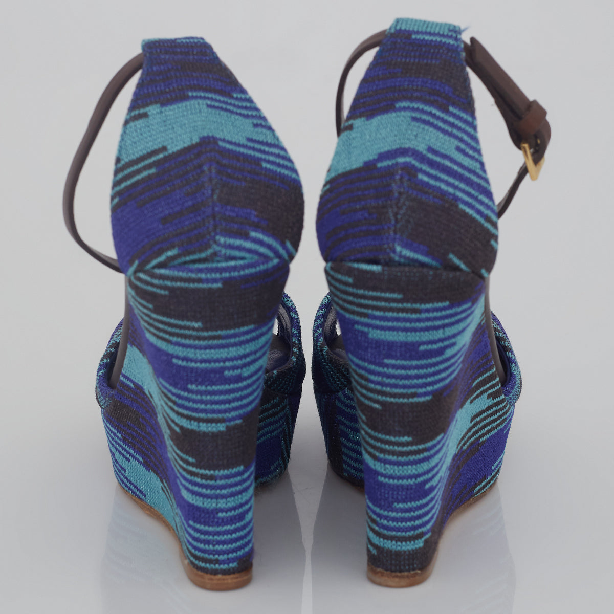 Sandália Missoni Anabela Azul Tam. 38