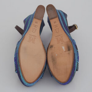 Sandália Missoni Anabela Azul Tam. 38