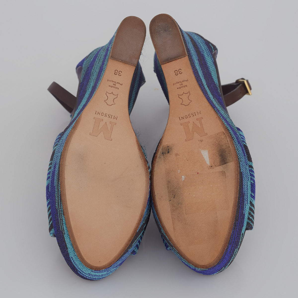 Sandália Missoni Anabela Azul Tam. 38