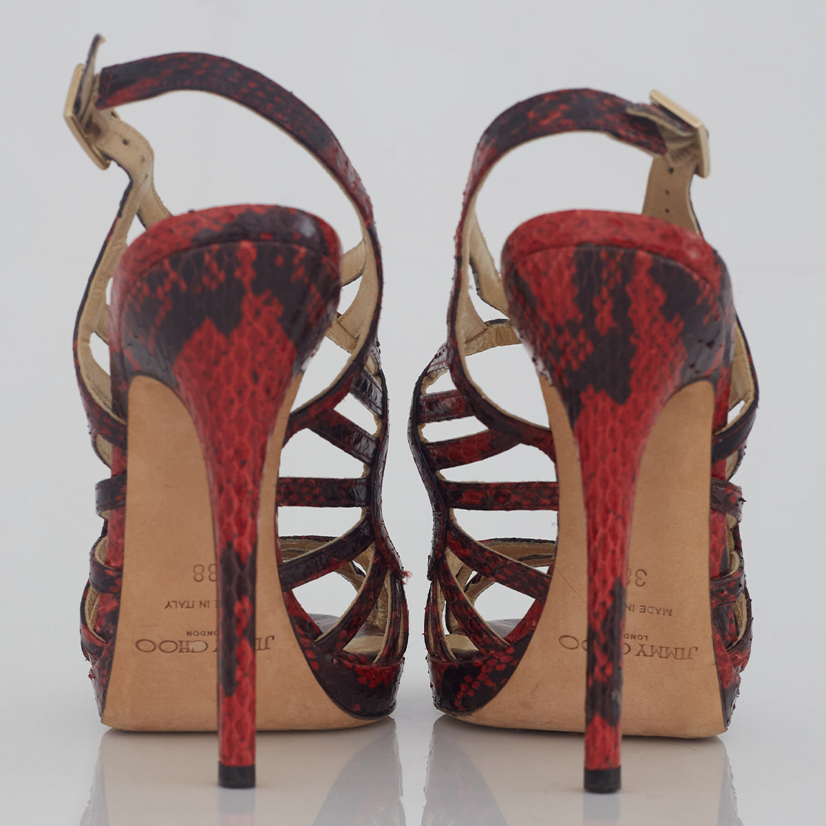 Sandália Jimmy Choo Couro Bicolor Tam. 38