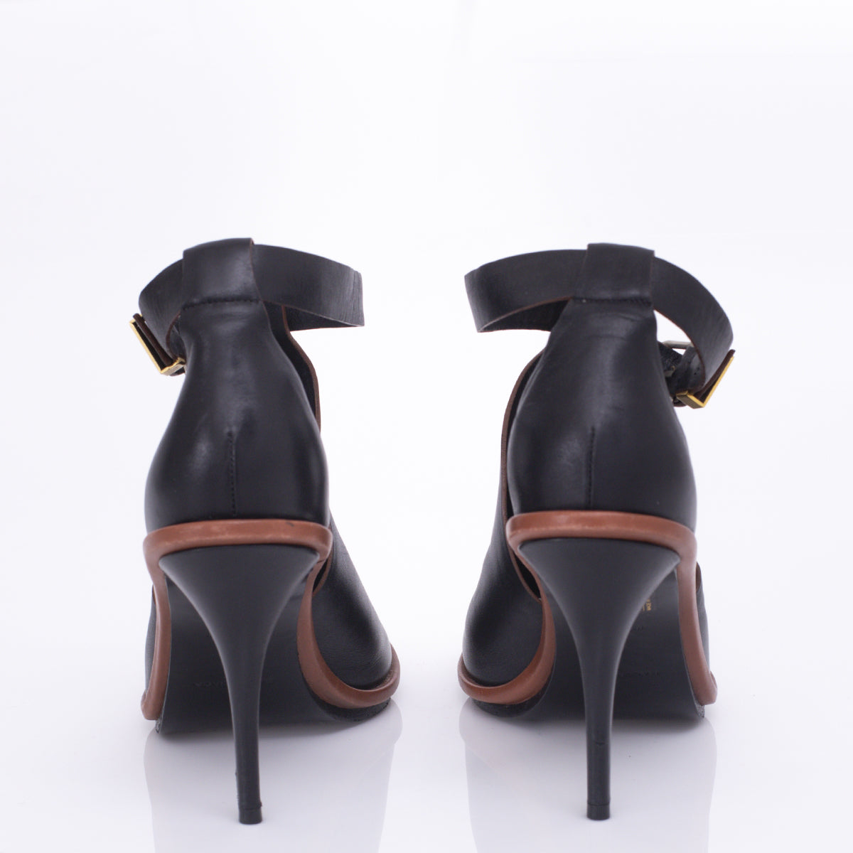 Sandália Balenciaga Preto com Detalhe Marrom tam. 40