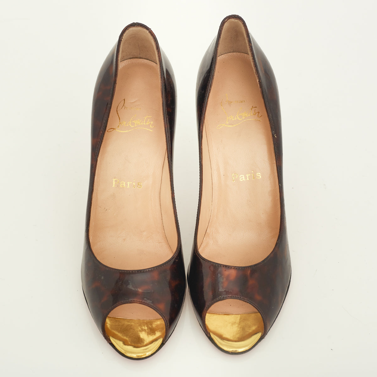 Peep Toe ChristianLouboutin Verniz Tam.38,5