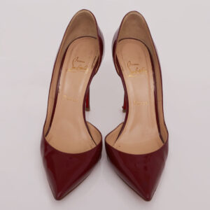 Scarpin Christian Louboutin Verniz Vinho Tam.39,5