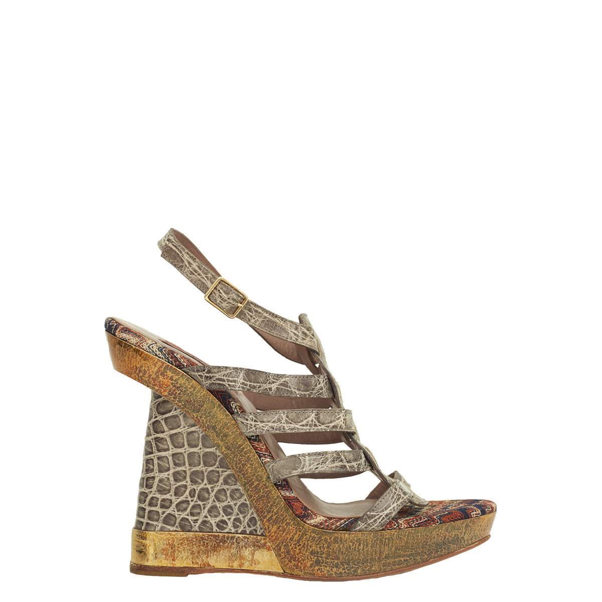 Sandália Missoni Couro Verde Tam. 37