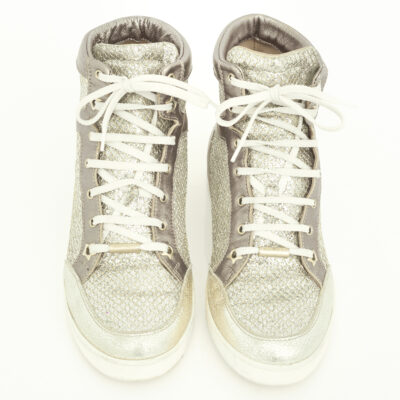 Tênis Jimmy Choo com Glitter Dourado Tam. 36,5 Br