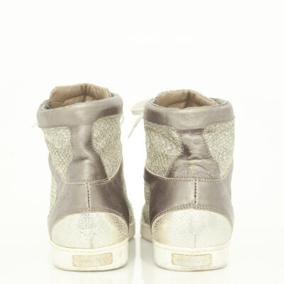 Tênis Jimmy Choo com Glitter Dourado Tam. 36,5 Br