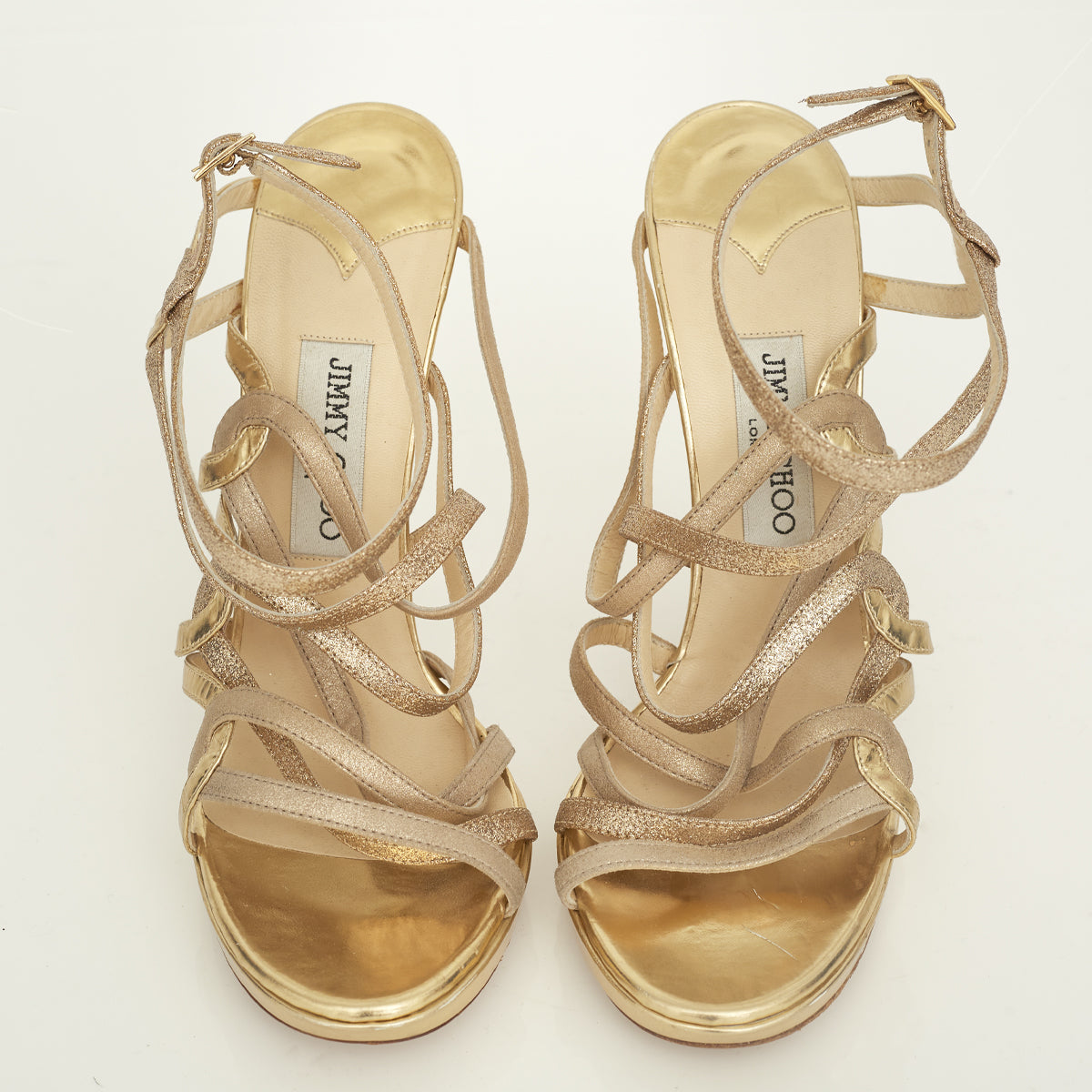 Sandália Jimmy Choo Dourada Tam. 41
