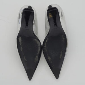 Scarpin Balenciaga Slash Prata Tam. 40