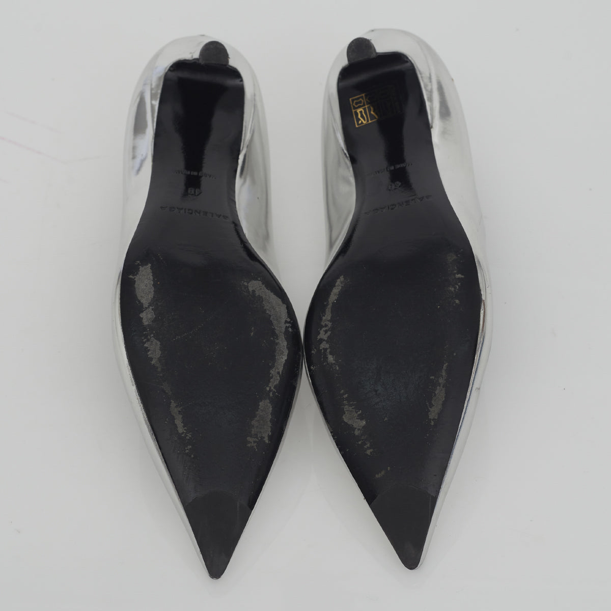 Scarpin Balenciaga Slash Prata Tam. 40