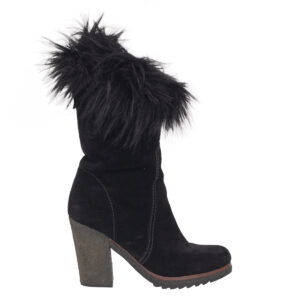 Bota Prada Preta com Pelos Tam. 36,5