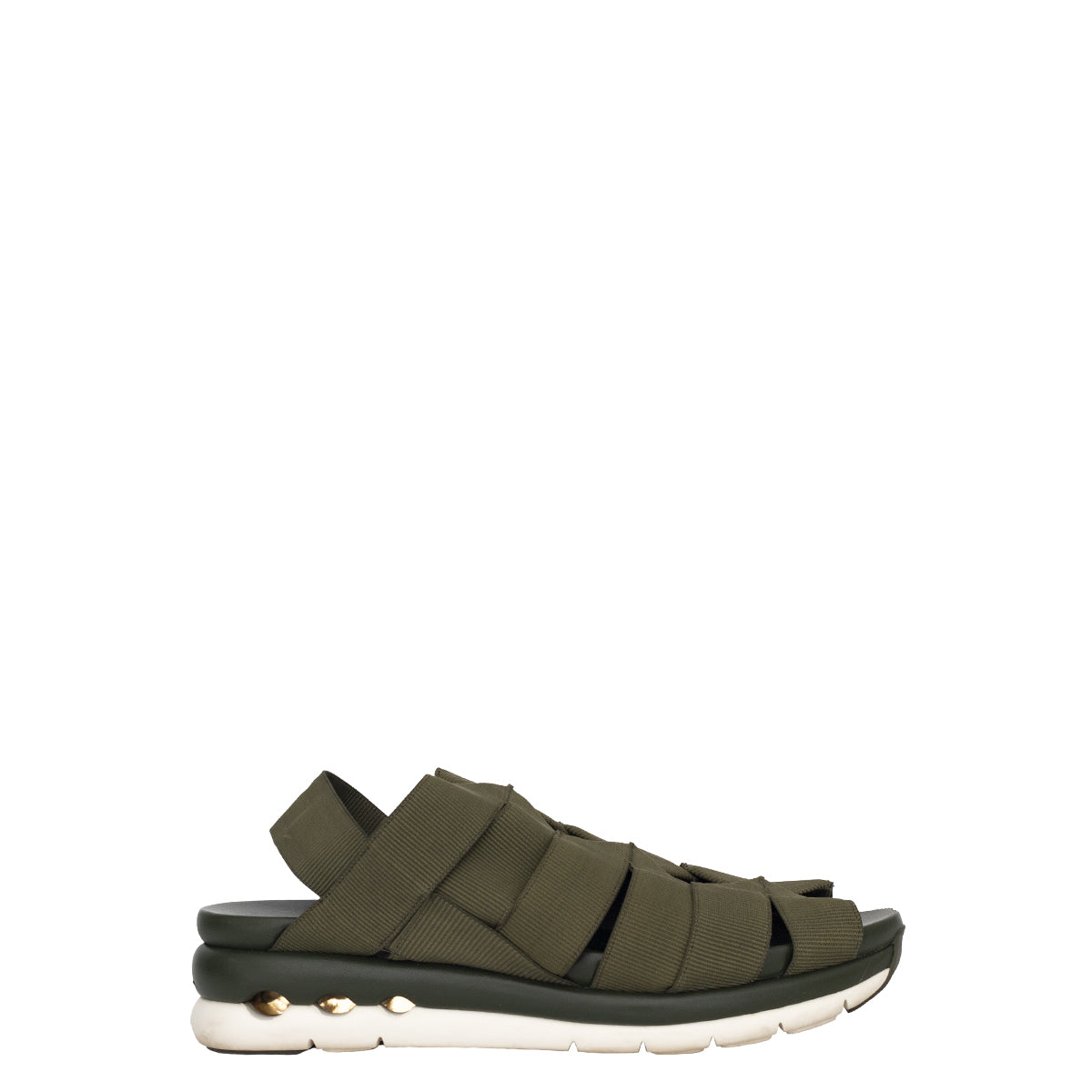 Sandália Salvatore Ferragamo Verde Elástico Tam. 9