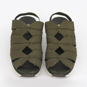 Sandália Salvatore Ferragamo Verde Elástico Tam. 9