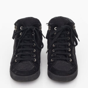 Tênis Chanel Preto Cano Alto Tam. 38